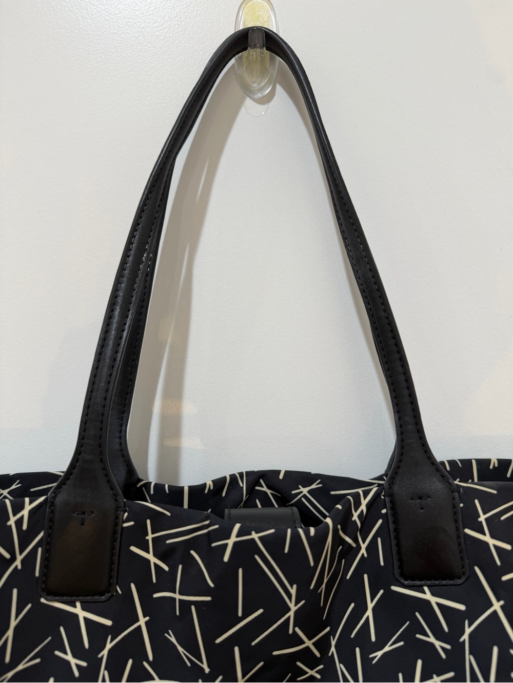 Tory Burch Ella Printed Tote Bag Black Match Sticks - Picture 10 of 14